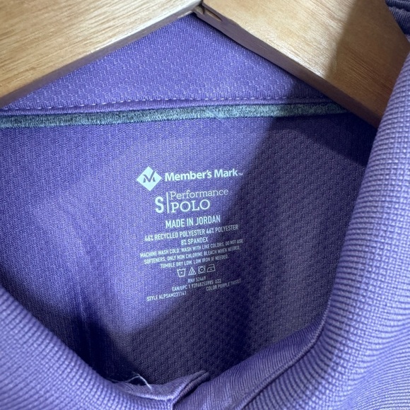 Member's Mark Purple Polo Performance Men's T-Shirt (S) - Picture 4 of 6